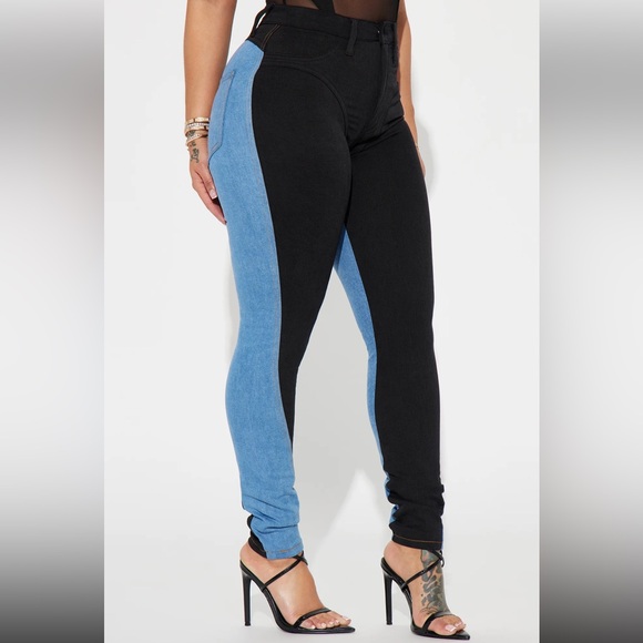 Two tones skinny jeans - Picture 3 of 4